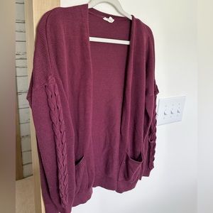 Burgundy Cardigan